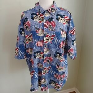 Cotton Traders Sport Patriotic Flag USA Shirt